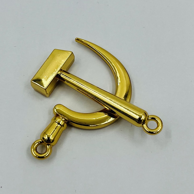 Sickle and Hammer Metal Pendant Keychain