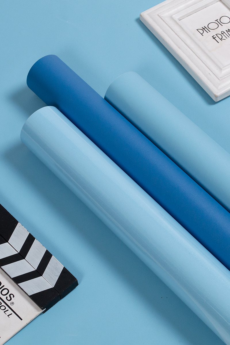 Blue sticker wallpaper self-adhesive 10 meters lake blue sky blue solid color kindergarten instant waterproof and moisture-proof background wall wallpaper