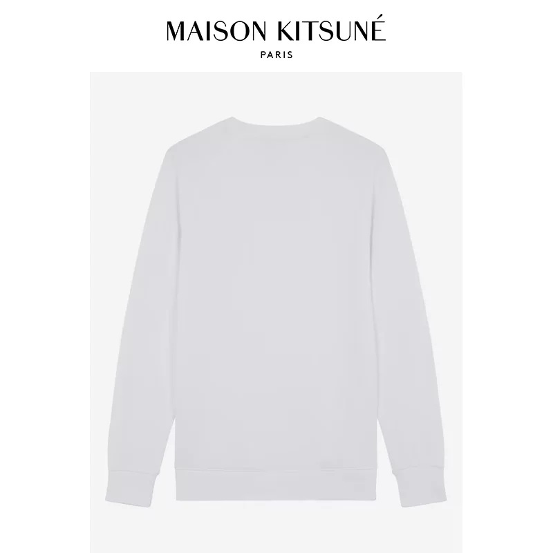 Пакет из хлопка Maison Kitsune с круглым воротом, с длинными рукавами, свободный прямой покрой