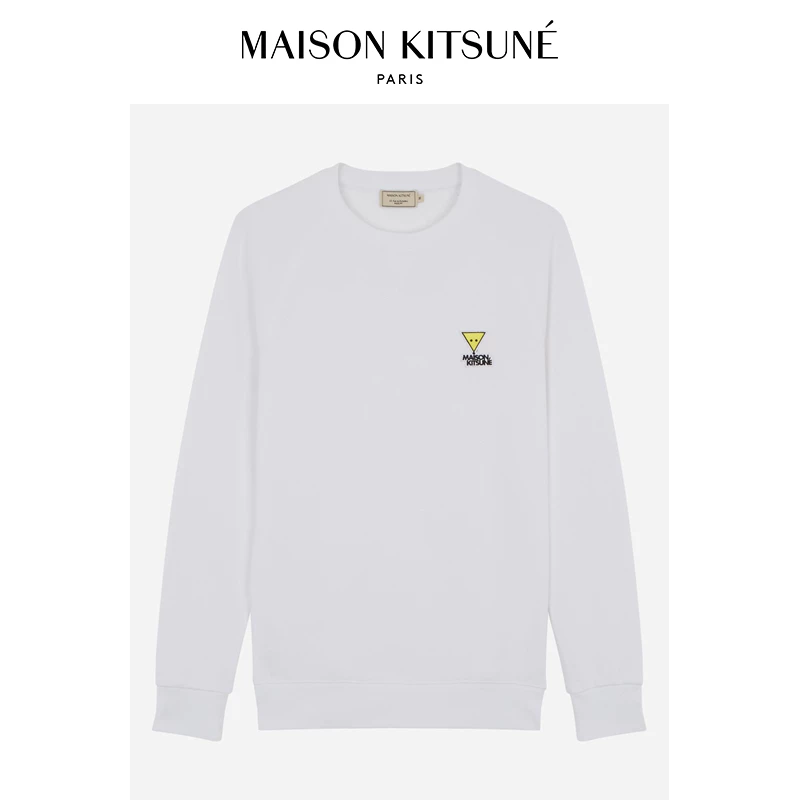 Пакет из хлопка Maison Kitsune с круглым воротом, с длинными рукавами, свободный прямой покрой