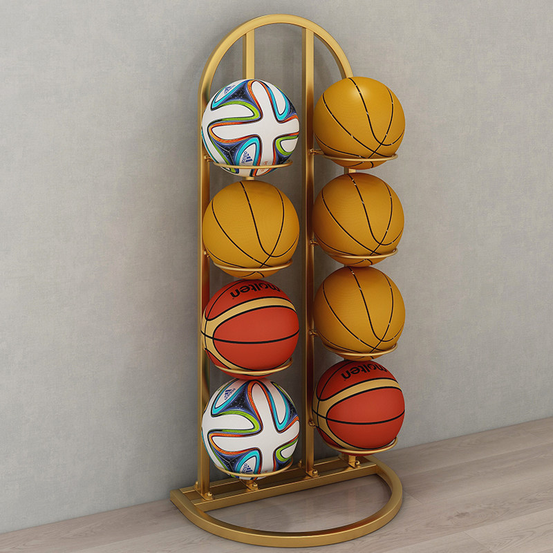 Badminton racket storage basket kindergarten basketball placement rack volleyball rugby rack football storage rack household ball rack