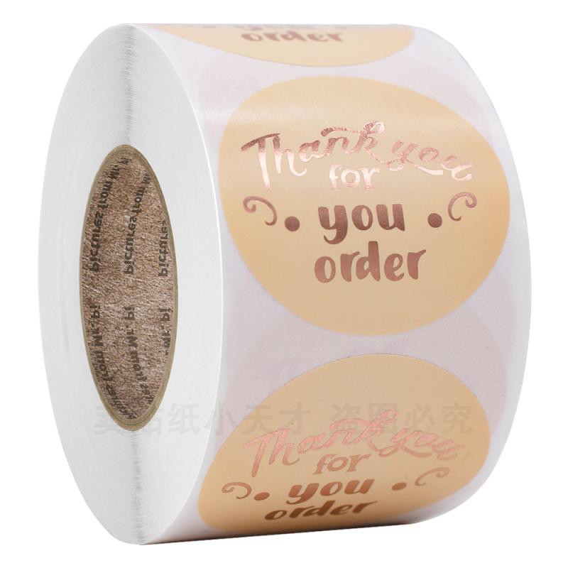 500 sheets roll thank you for your order sticker sticker baked cake moon cake gift packaging bag delivery seal