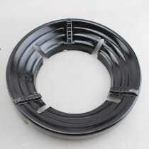 Thickened gas wind shield-Poly fire reflection energy saving cover ring gas stove energy saving cover 4 open black