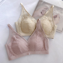 Big breast showing small underwear latex bra showing breast small no steel ring full cup lace thin section ultra-thin cup comfortable bra