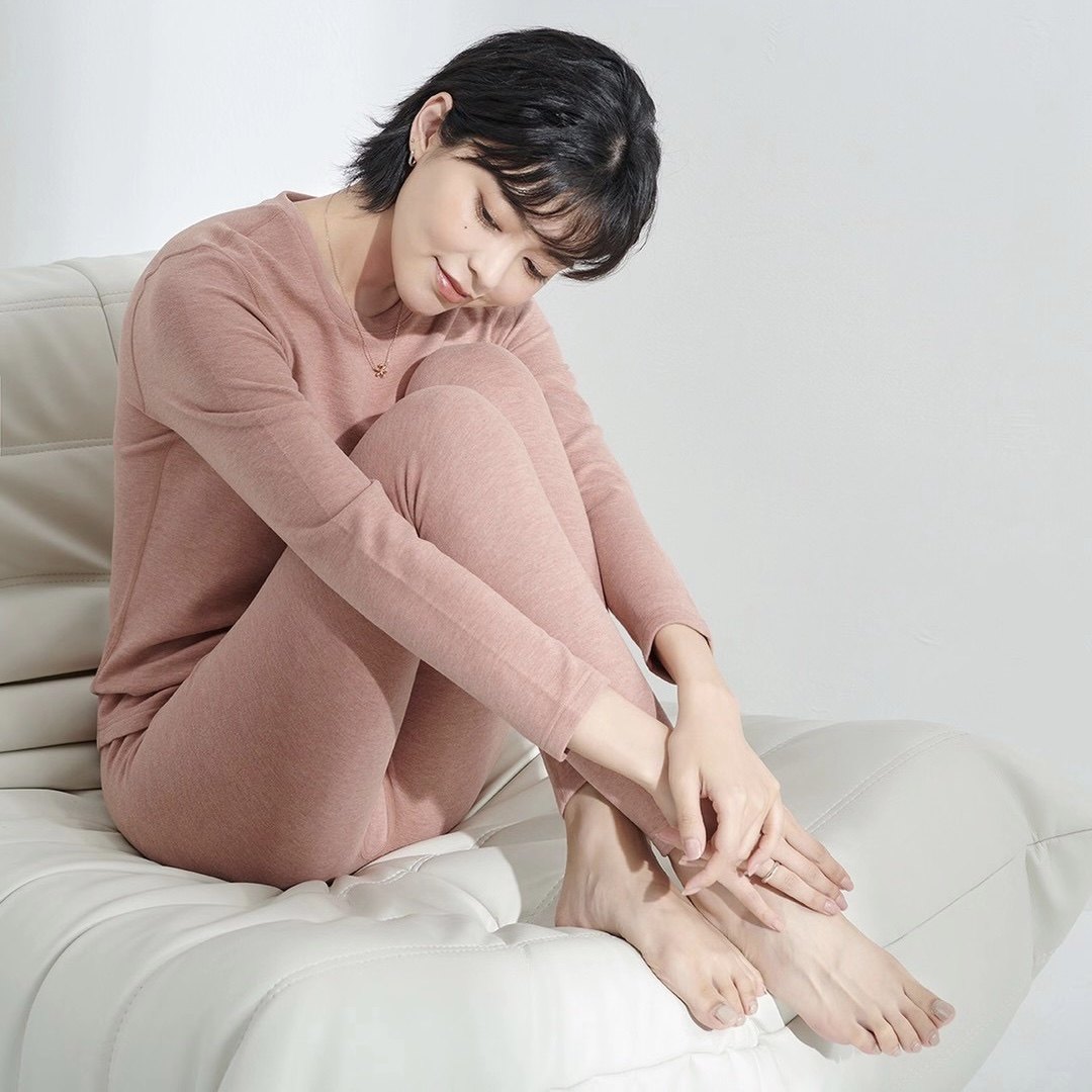 Shopping mall quality women's self-cultivation velvet silk wool thermal underwear thickened heating autumn clothes long johns suit round neck