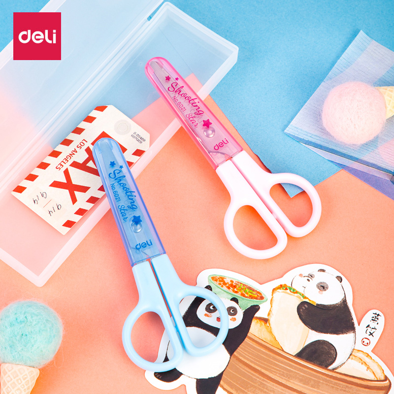 Able stationery scissors Students Children with fine art Beauty Scissors Safety Handmade DIY Tool Cartoon Learning Supplies Puzzle Cut cut paper Supplies 6021 getting better