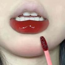 Spicy lobster color ~ lip glaze mirror water gloss pouty lips hydrating moisturizing waterproof lipstick non-stick cup affordable price for students