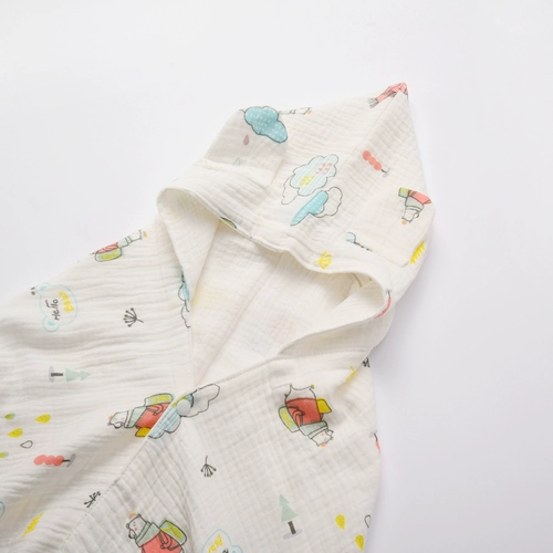 Марлевое детское банное полотенце для младенца, хлопковый плащ, пляжный банный халат для плавания, хорошо впитывает воду