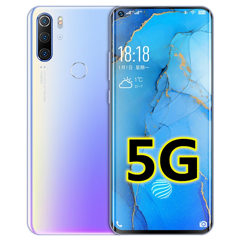 2020 new 5g Internet 6 8 inch large screen smart full-network all-long standby full screen RMBone thousand mobile phone