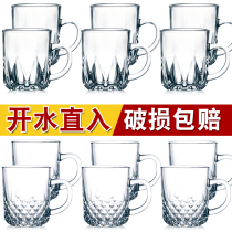 Tea cup personal special heat-resistant glass household belt thickened high temperature resistant lady elegant office tea cup T