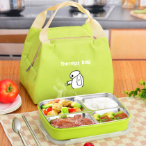Japanese-style double-layer tableware childrens meal cartoon bento childrens lunch box primary school students first grade small food grade T