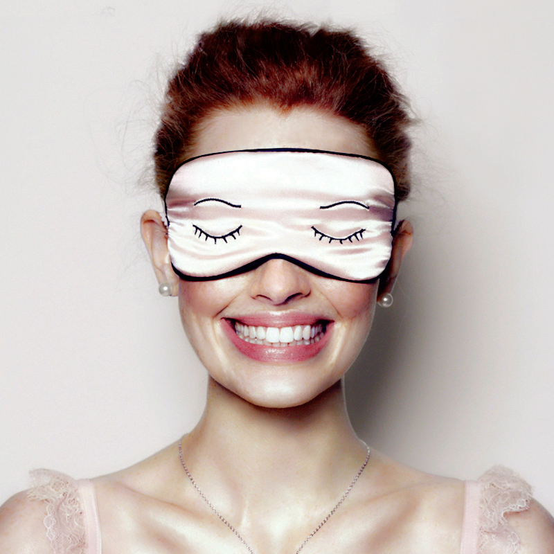Snan Vana Hepburn the same silk eye mask sleep shading pressure-free cute and comfortable female mulberry silk eye mask