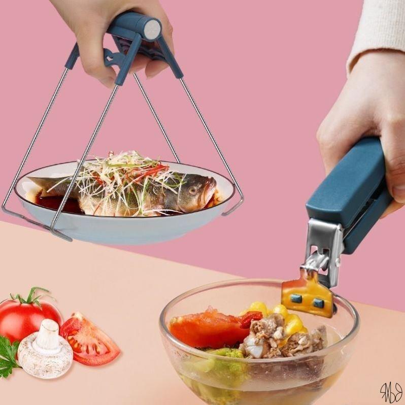 Bully Department Store Kitchen Anti-Scalding Bowl machine Two sets Day-style Farewell Rag End Vegetable Raiser Anti Slip Clip Tray