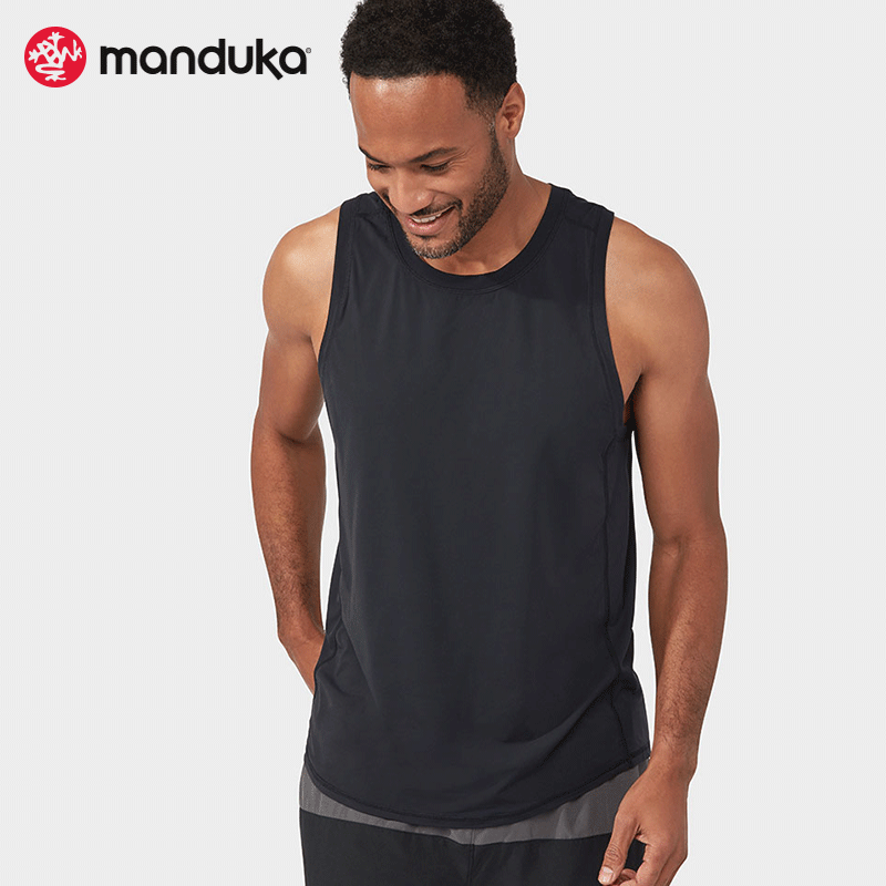Manduka Tech yoga T - shirt men train sports vest fitness running speed and breathable