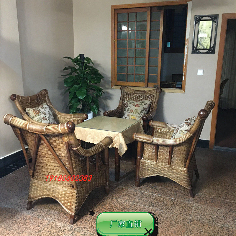 Manufacturer Direct Selling Vine Chair Hotel Rattan Chair Tea Building Guesthouse Vine choreography Leisure chair Hot pin Balcony Patio chairs Tea House Rattan Chair