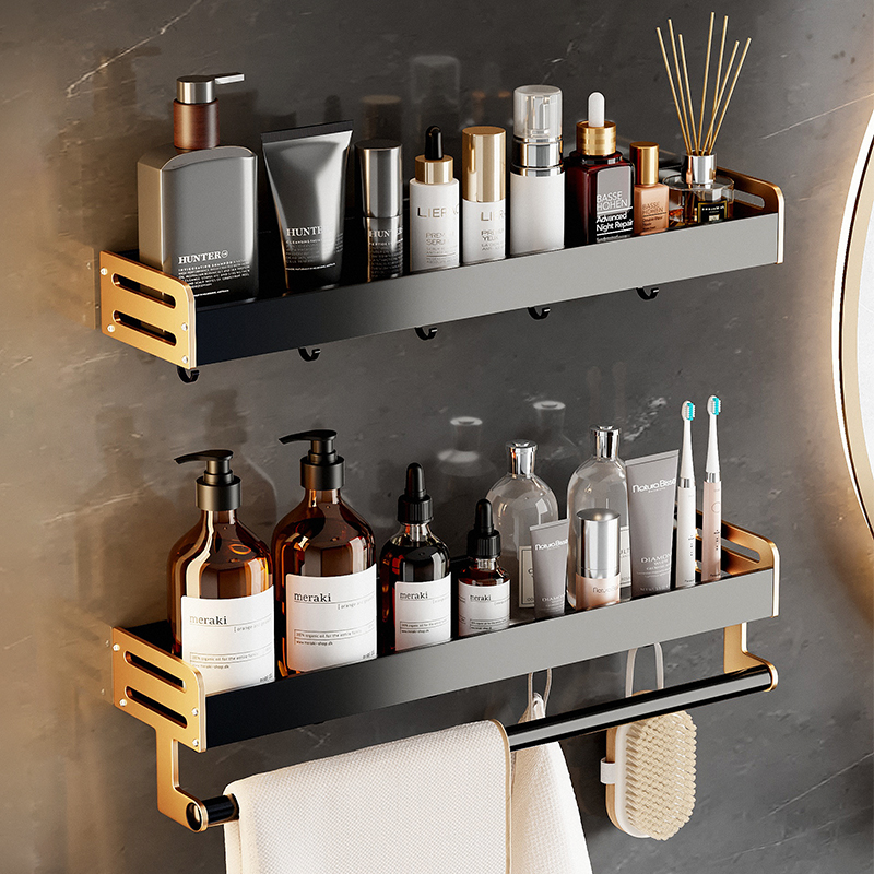 Perforated Dressing Room Shelving Bathroom Wall-mounted Containing Bathroom Towels Wall Shelving Toilet Wash Terrace