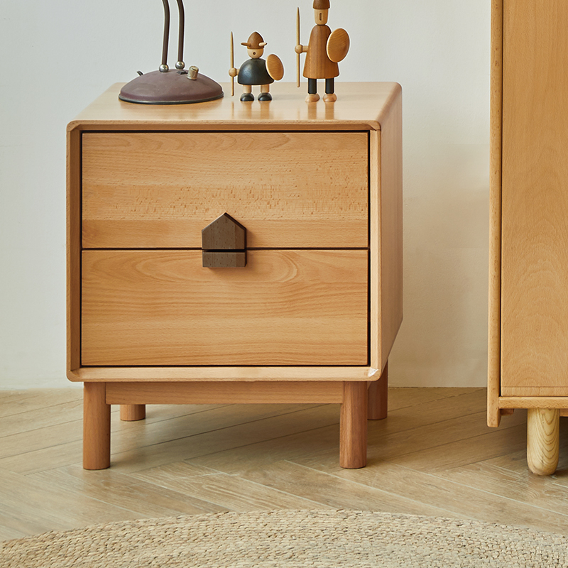 Bedside table creative all solid wood children's cartoon bedside storage cabinet cute cute boy girl bedside small cabinet