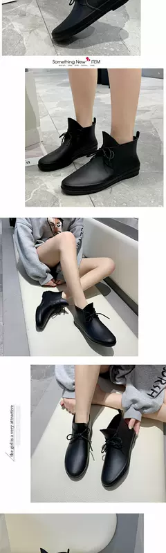 Thời trang Hàn Quốc giày đi mưa phụ nữ giày đi mưa ngắn cắt nước giày mua sắm tạp hóa không thấm nước nhà bếp giày cao su chống trượt nhà hàng giày làm việc - Rainshoes