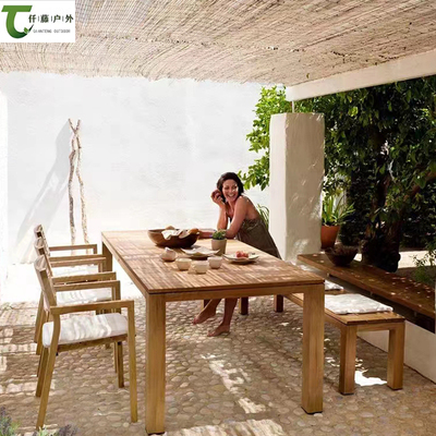 На открытом воздухе столик и стул вилла отель Courtyard Leisure Antiarrrosion Wood Outdoor Garden Terrace Модельная комната Комбинированная мебель