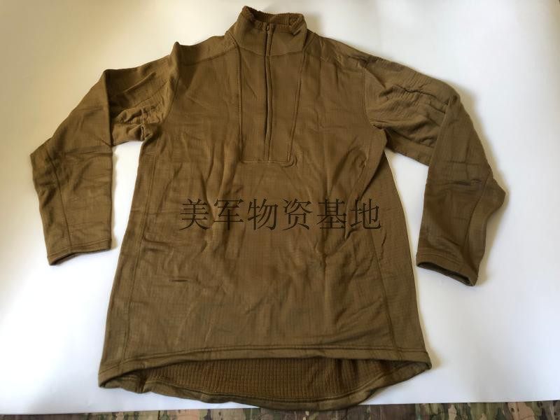 Military version of the original US seal PCU wolf brown antibacterial fleece underwear US military L2 heating clothing silver ion