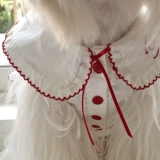 Собаки и кошки одежда ретро -плед в клетчатке из морской воротнич