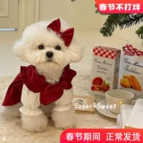 Собачья одежда красное платье платье сет