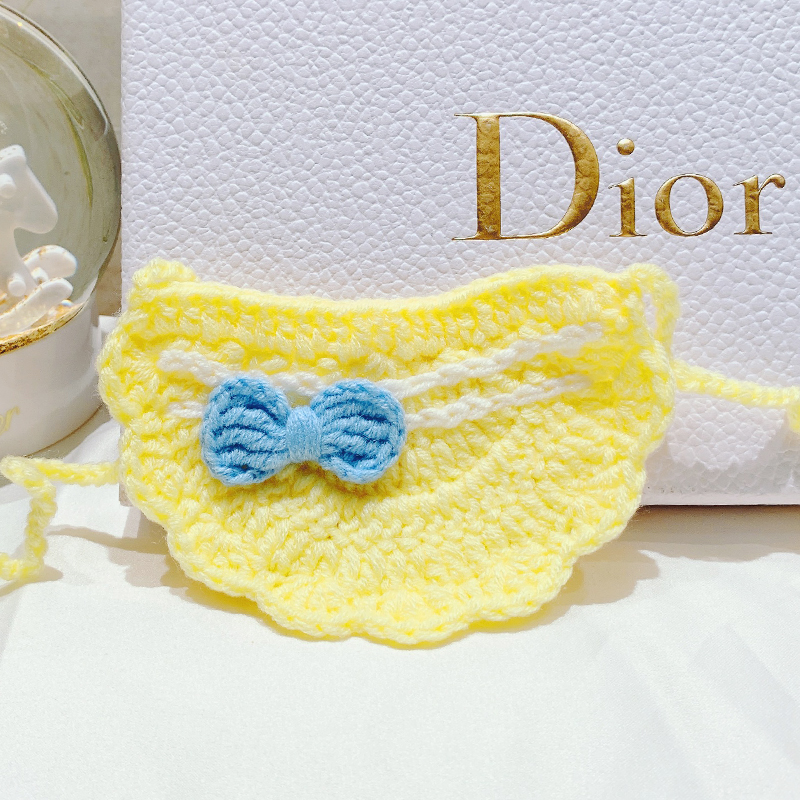 Pet Knit Scarf Collar Kitty Dogs Saliva scarves Puppy Blue and White Indies Short teddy Bears Coke Kirch Ornaments