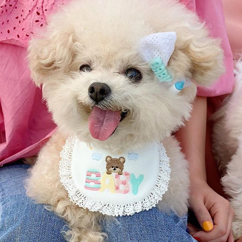 Cat Scarf dog saliva towel Kitty Accessories Purse dog cute Pet surrounding pocket Saliva Hood to decorate Teddy