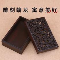 Purple sandalwood jade storage box bracelet necklace jewelry solid wood box mahogany box emerald gold bar storage brocade box