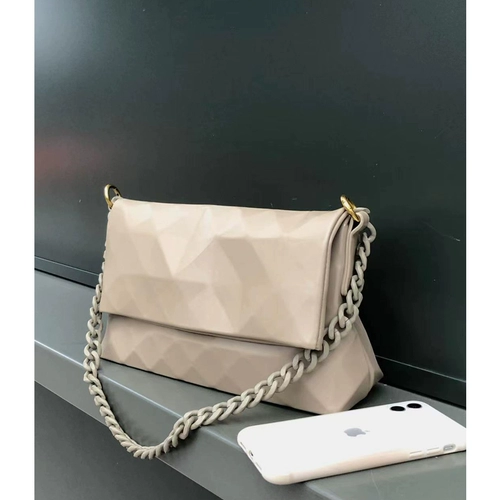 Брендовая летняя сумка подмышку, сумка через плечо, сумка на одно плечо, цепь, на цепочке