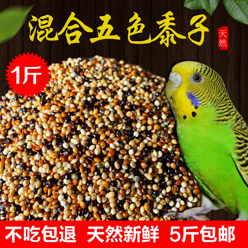 Tiger skin Peony Xuanfeng Small and medium-sized parrot bird food feed Five-color millet Parrot mixed grain millet 1 kg