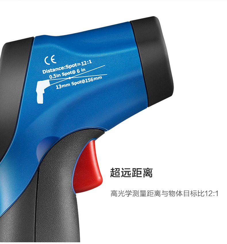 CEM Huashengchang Industrial Non-contact Thermometer Dual Laser Infrared Thermometer 1000 ℃ Thermometer