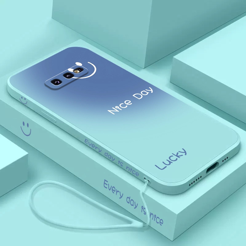 Suitable for Samsung S10E Phone Case, Smiley Frosted Silicone Protective Cover Sm-G9700, Full Protection Anti-Drop, Samsung Galaxy Soft Shell for Men and Women, New Trendy Galaxy Cover