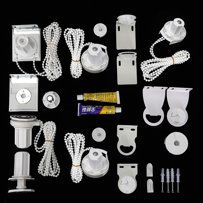 Curtain roller blind accessories head controller hand-pulled punch-free lift rope pull bead bracket fixed full set