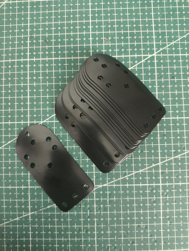Electrophoretic Black Nail Armor Material, 0.8mm Thick, 3X7Cm, Curved and Polished