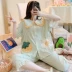 Dịch vụ giam giữ mùa hè mỏng phần sau sinh ngày 7 tháng 6 phụ nữ mang thai đồ ngủ mùa xuân và mùa thu cotton tinh khiết thoáng khí quần áo cho con bú dịch vụ tại nhà cho con bú - Giải trí mặc / Mum mặc