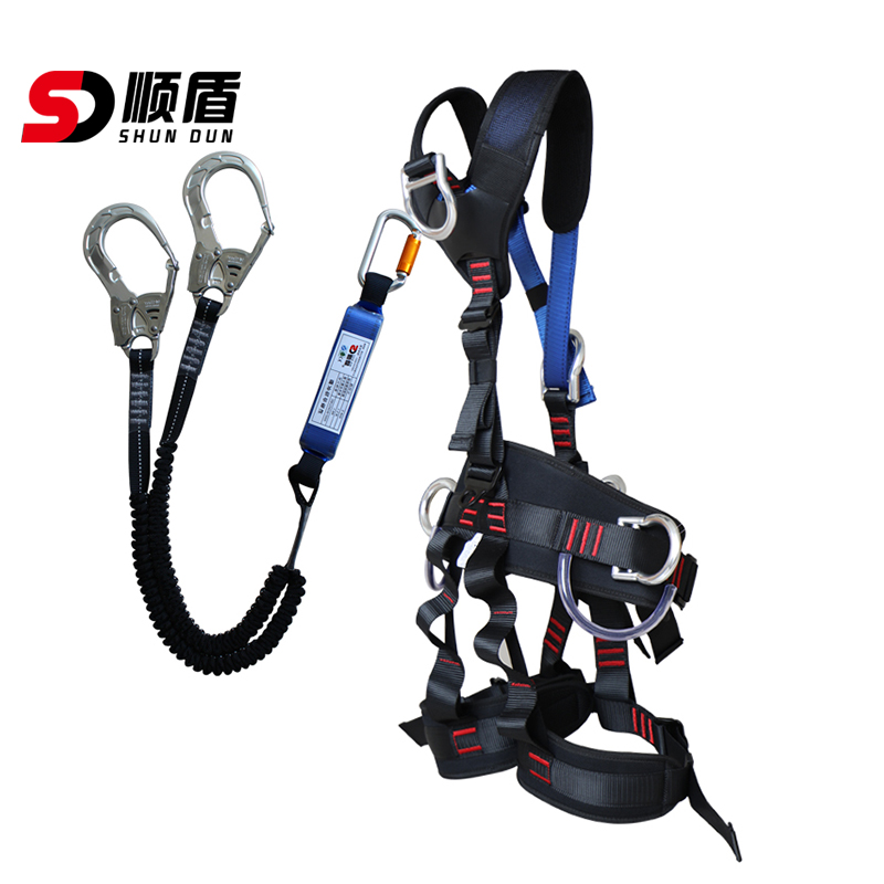 Smooth Shield Outdoor Aerial Work Full Body Safety Belt Rock Speed Drop Protection With Safety Rope Electrician Operating Apron Belt