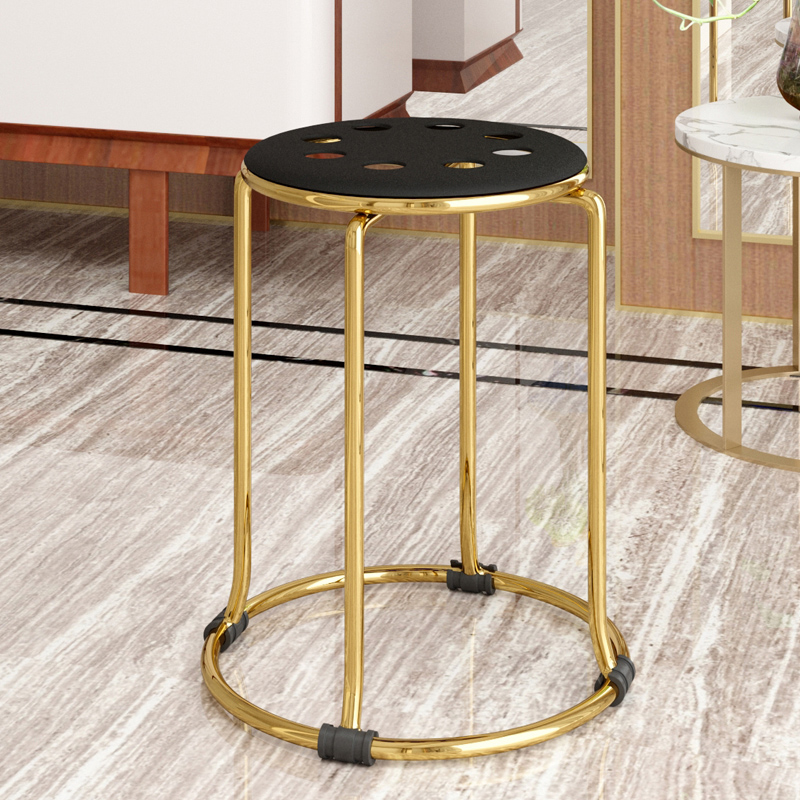 Stool thickened household adult simple modern dining table stool chair square stool high round stool thickened steel set stool plastic