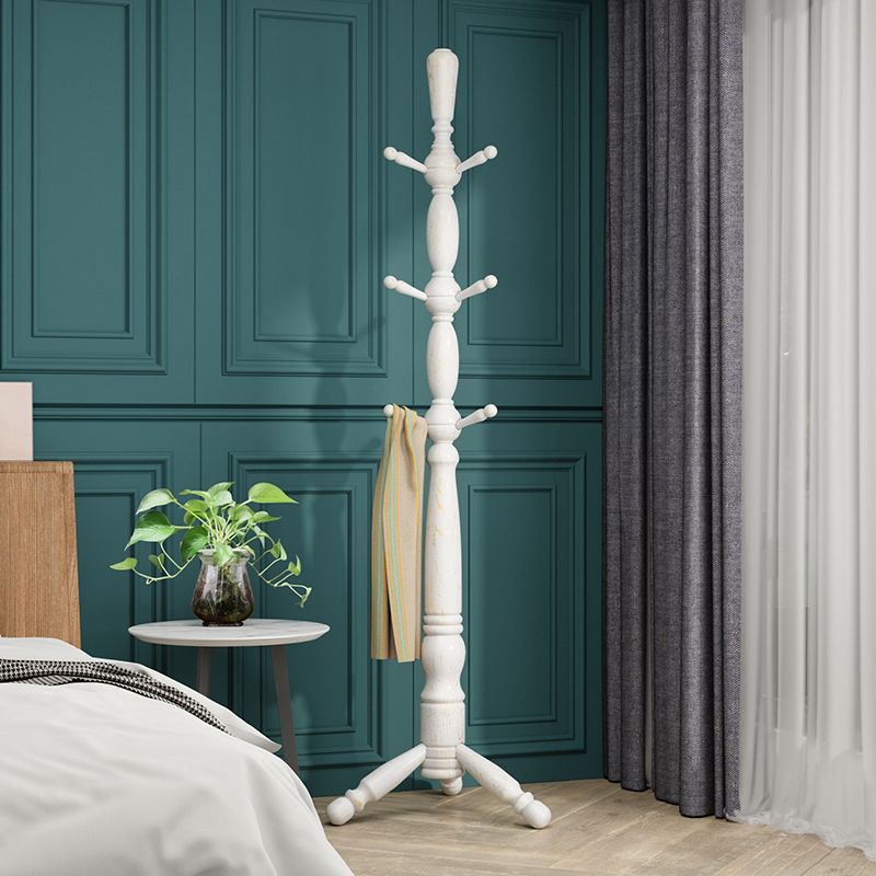 Zhaofan solid wood high-grade coat rack ash wood floor bedroom hanger room solid wood hanger clothes rack hanger