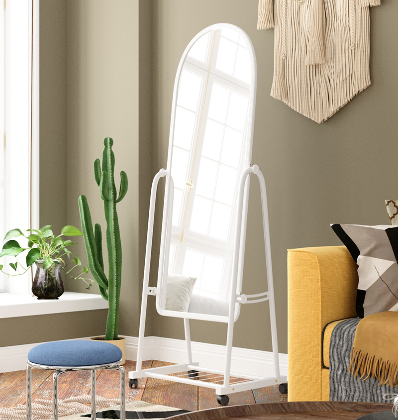 Full-body mirror Full-body mirror Floor-to-ceiling mirror Full-body mirror Wall-mounted wall mirror Mobile mirror movable home light luxury mirror