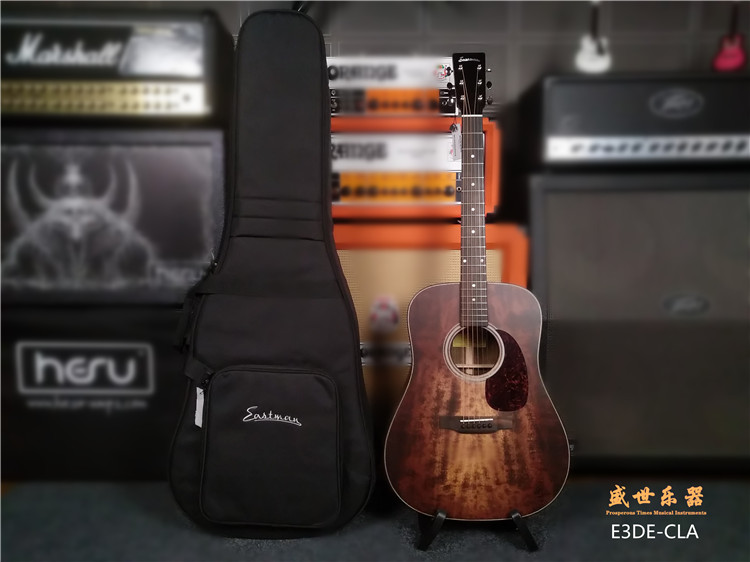 The Sheng Musical instrument Eastman Eastman E3DE-CLA Folk Guitar Electric Box Retro Color