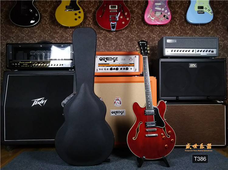 Shengshi Musical Instruments Eastman Eastman T386-RD Red Thin Body Jazz Jazz Guitar