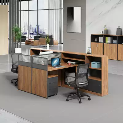 Finance room combination office table and chair staff screen partition table simple modern two-person teacher work Independent table