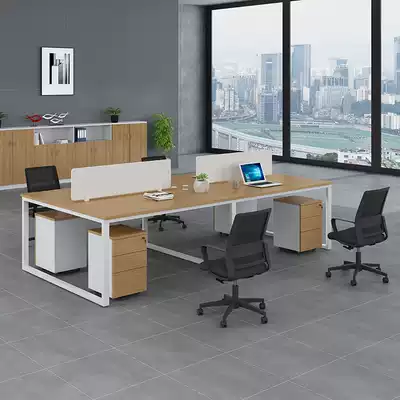 Office desk office financial station screen simple modern 4-person card holder office table and chair combination