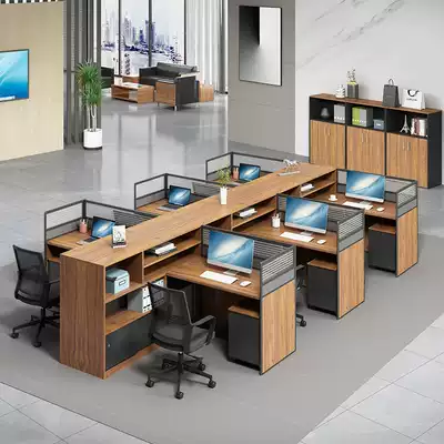 Financial office desk office staff Station card holder simple modern screen partition office table and chair combination 46