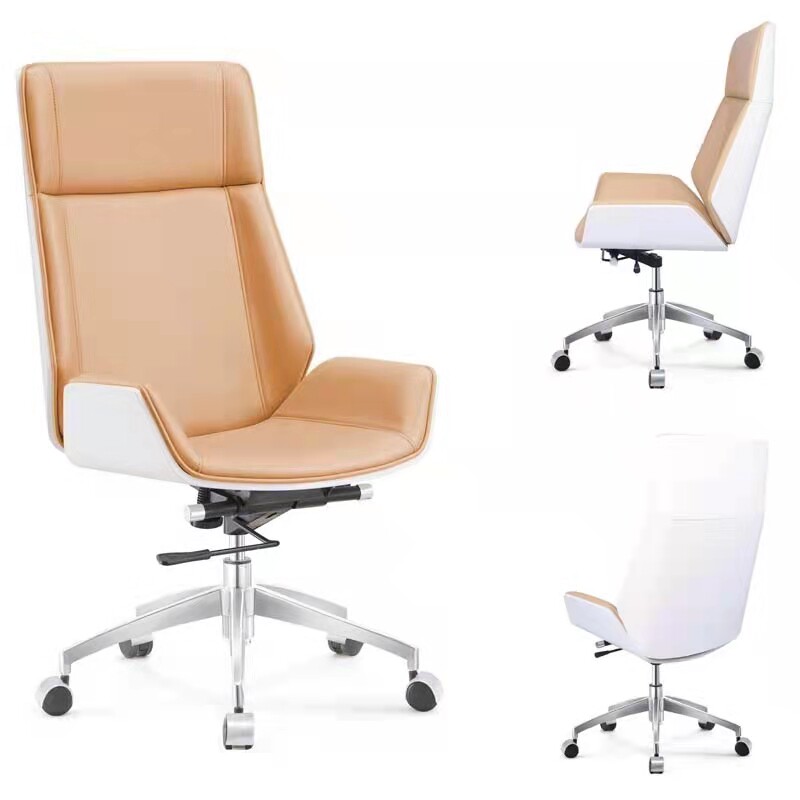 Jia Jian high back chair minimalist leather boss chair large chair fashion office chair president swivel chair computer chair business