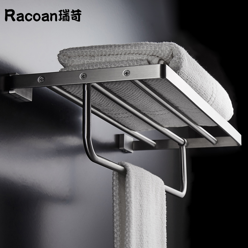 304 stainless steel bathroom hardware wall pendant handwashing powder room clothes double towel towel towel shelf