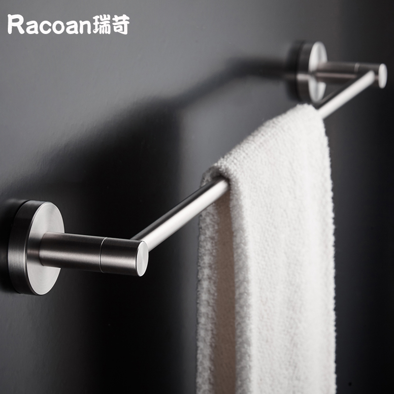 304 STAINLESS STEEL BATHROOM WALL PENDANT RAG TOWEL RACK SUBDRESSING ROOM TOILET KITCHENETTE FREE OF PUNCH SINGLE POLE