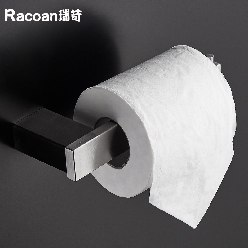 304 Stainless Steel Wire Drawing Wall Pendant Brief Toilet Grass Paper Wipe Hand Wipe Ass Drum Sanitary Paper Towel Rack Free From Punching