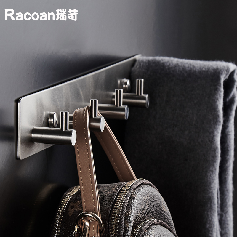 304 stainless steel wire drawn hookclothekitchen bathroom towel toilet wall hook hook without punching hole
